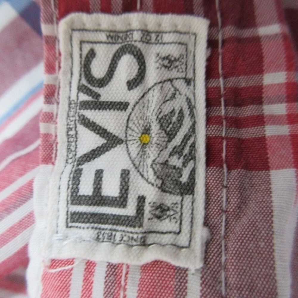 Vintage Levis Shirt Men S Red Blue White Plaid Preppy Americana Outdoorsy Casual